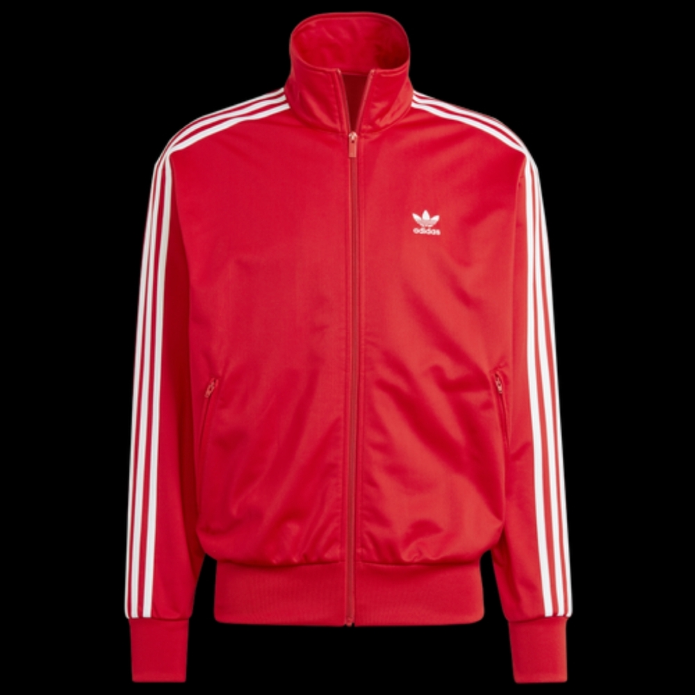 adidas Men's adi Firebird Red White Track Zip Jacket